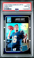 2016 PANINI DONRUSS OPTIC #172 JARED GOFF PURPLE PSA 10 — Sports Trading Cards