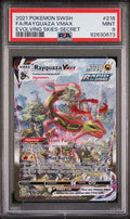 2021 POKEMON SWORD & SHIELD EVOLVING SKIES #218 FA/RAYQUAZA VMAX EVOLVING SKIES-SECRET PSA 9