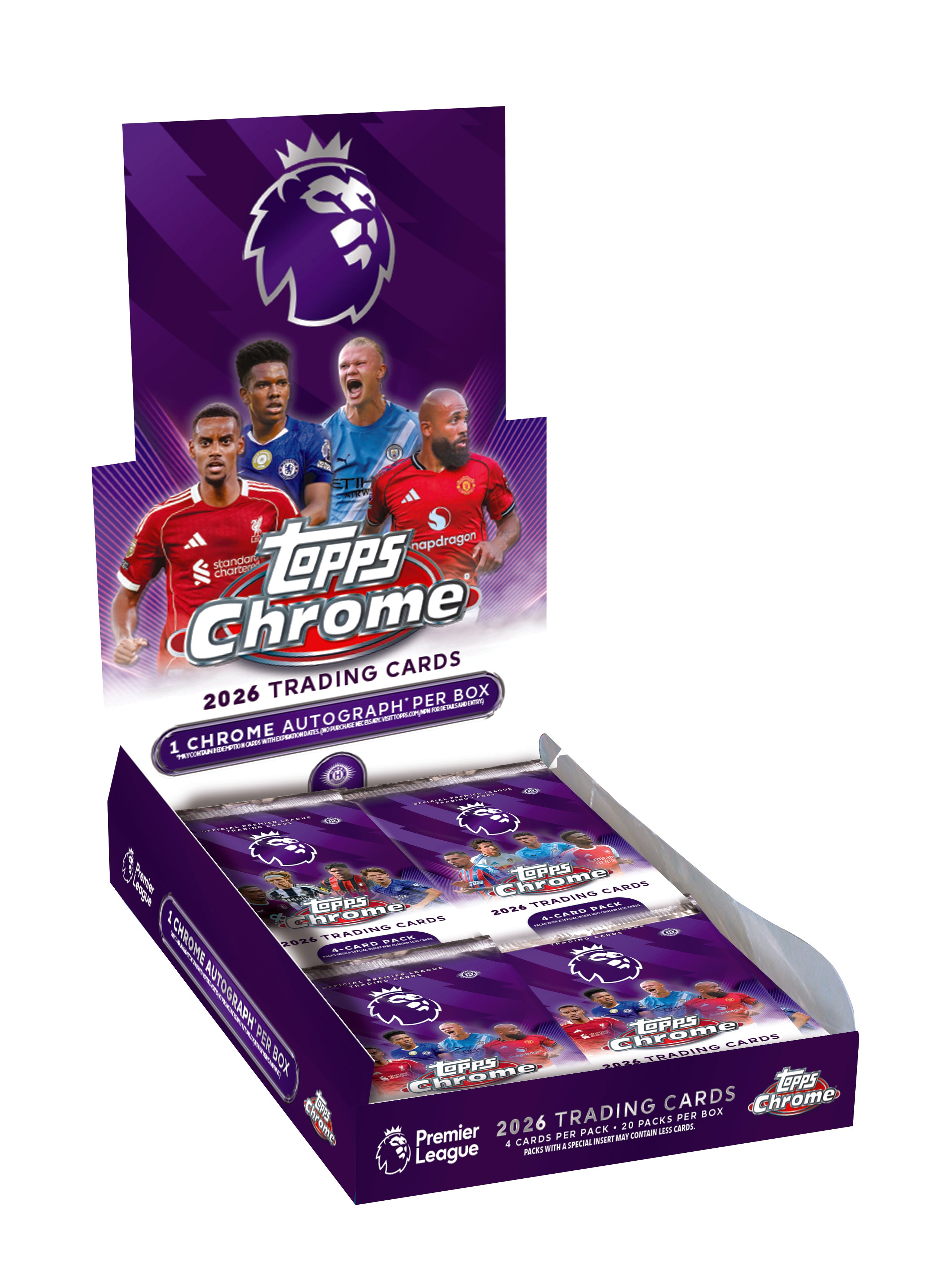 2026 Topps Chrome Premier League EPL Soccer Hobby Box — Sports Trading Cards