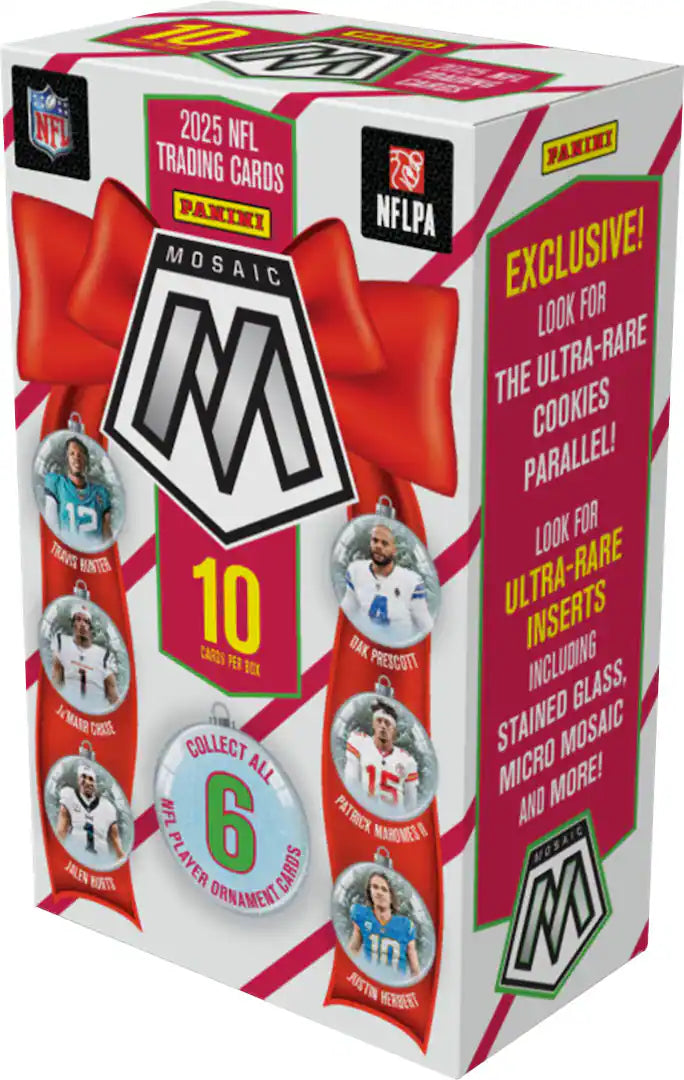 2025 Panini Mosaic Football Ornament Box — Sports Trading Cards