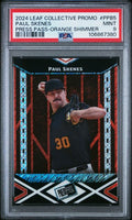 2024 LEAF COLLECTIVE PROMO PRESS PASS #5 PAUL SKENES PRESS PASS-ORANGE SHIMMER PSA 9 — Sports Trading Cards