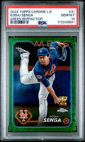 2024 TOPPS CHROME LOGOFRACTOR EDITION #31 KODAI SENGA GREEN REFRACTOR PSA 10 — Sports Trading Cards