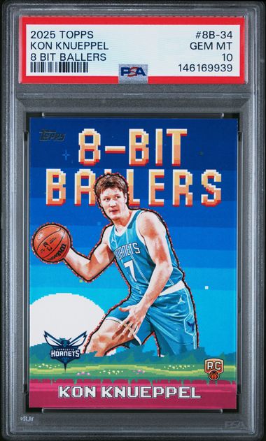 2025 Topps Flagship Kon Knueppel 8-Bit Ballers #8B-34 Rookie PSA 10