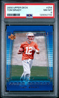 2000 UPPER DECK #254 TOM BRADY PSA 8 — Sports Trading Cards