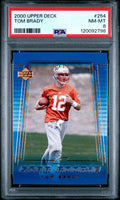 2000 UPPER DECK #254 TOM BRADY PSA 8 — Sports Trading Cards
