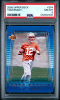 2000 UPPER DECK #254 TOM BRADY PSA 8 — Sports Trading Cards