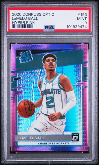 2020 PANINI DONRUSS OPTIC #153 LaMELO BALL HYPER PINK PSA 9