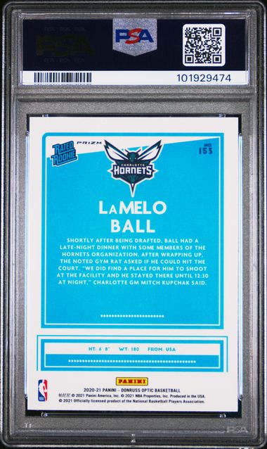 2020 PANINI DONRUSS OPTIC #153 LaMELO BALL HYPER PINK PSA 9