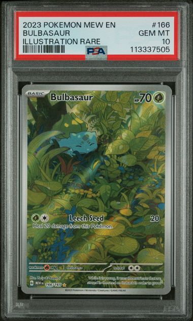 2023 Pokemon Scarlet & Violet 151 IR Bulbasaur #166 PSA 10