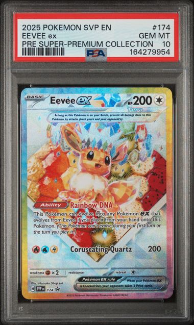 2025 Pokemon Scarlet & Violet Promo Super Premium Collection Full Art Eevee EX #174 PSA 10