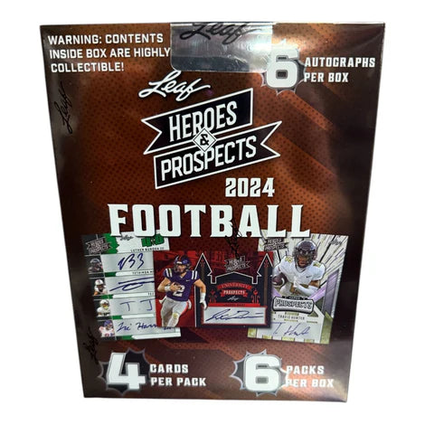 2024 Leaf Heroes & Prospects Football Hobby Box — Sports Trading Cards