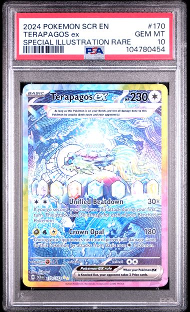 2024 Pokemon Scr En Special Illustration Rare #170 Terapagos ex PSA 10