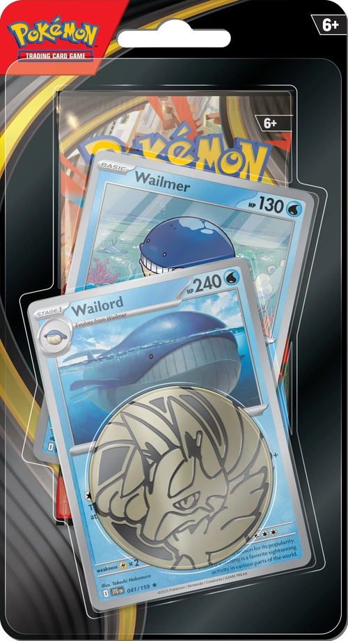 Pokémon TCG Mega Evolution checklane blister with Wailmer and Wailord; assortment may vary