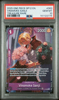 2025 One Piece Legacy of the Master Treasure Rare Vinsmoke Sanji #OP10-063 PSA 10