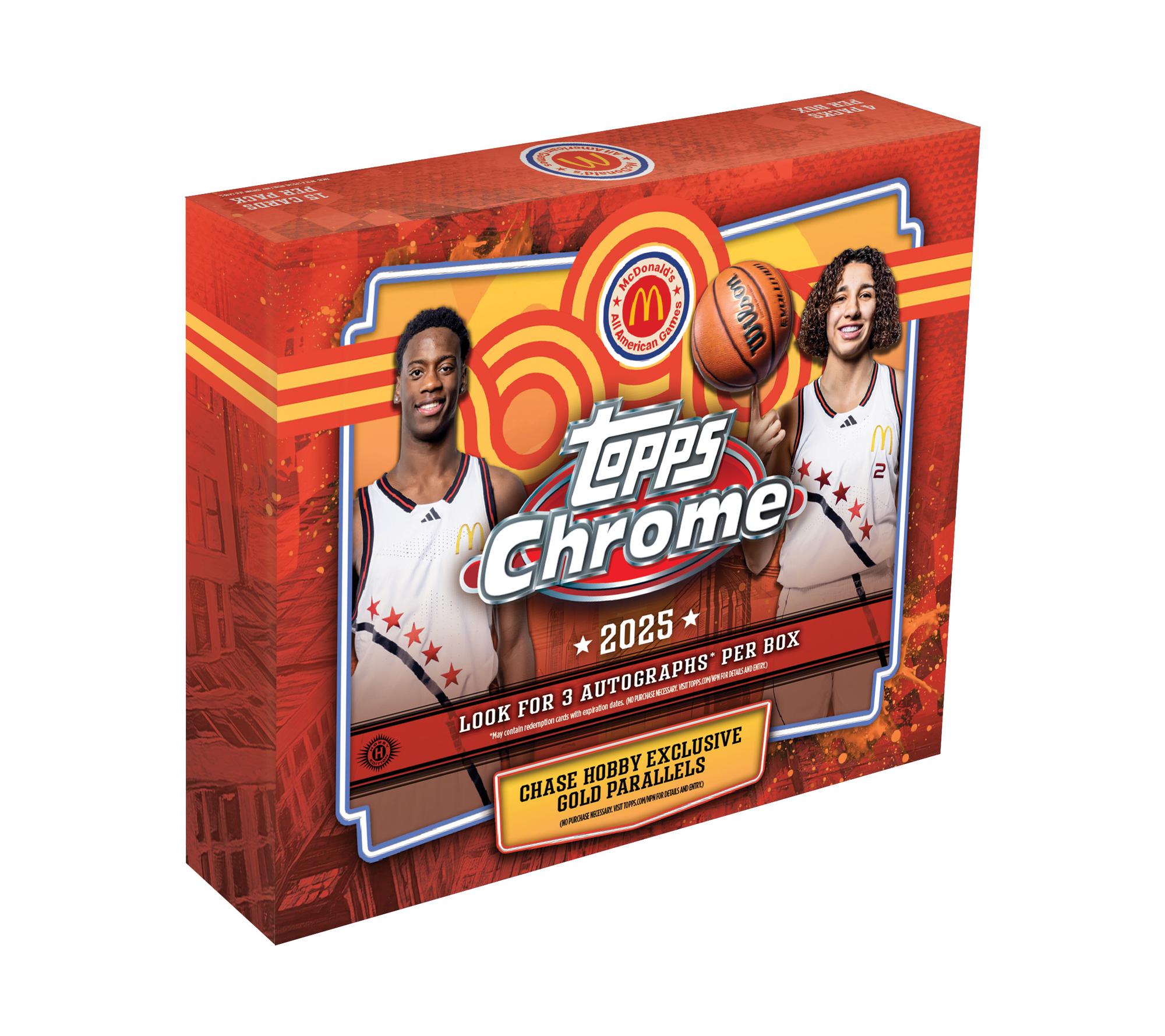 2025 Topps Chrome McDonald’s All-American Basketball Hobby Box — Sports Trading Cards