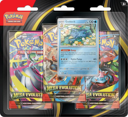 Mega Evolution 3 Pack Blister — Trading Cards