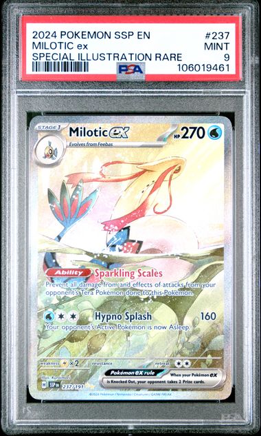 Pokemon 2024 Milotic ex 237/191 Special Illustration Rare Surging Sparks PSA 9