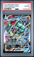 2021 POKEMON SWORD & SHIELD EVOLVING SKIES #111 FA/RAYQUAZA VMAX EVOLVING SKIES PSA 10