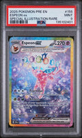 2025 POKEMON PRE EN-PRISMATIC EVOLUTIONS #155 ESPEON ex SPECIAL ILLUSTRATION RARE PSA 9