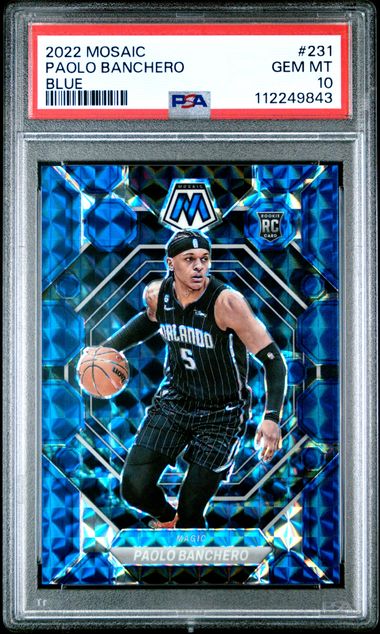 2022 PANINI MOSAIC #231 PAOLO BANCHERO BLUE PSA 10 — Sports Trading Cards