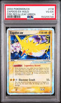 2004 POKEMON EX FIRE RED & LEAF GREEN #116 ZAPDOS EX-HOLO FIRE RED & LEAF GREEN PSA 4
