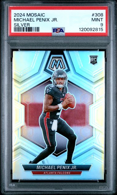 2024 PANINI MOSAIC #308 MICHAEL PENIX JR. SILVER - PSA 9 — Sports Trading Cards