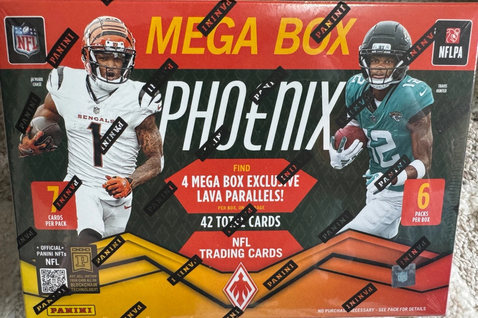 2025 Panini Phoenix Football Trading Cards Mega Box — Sports Trading Cards