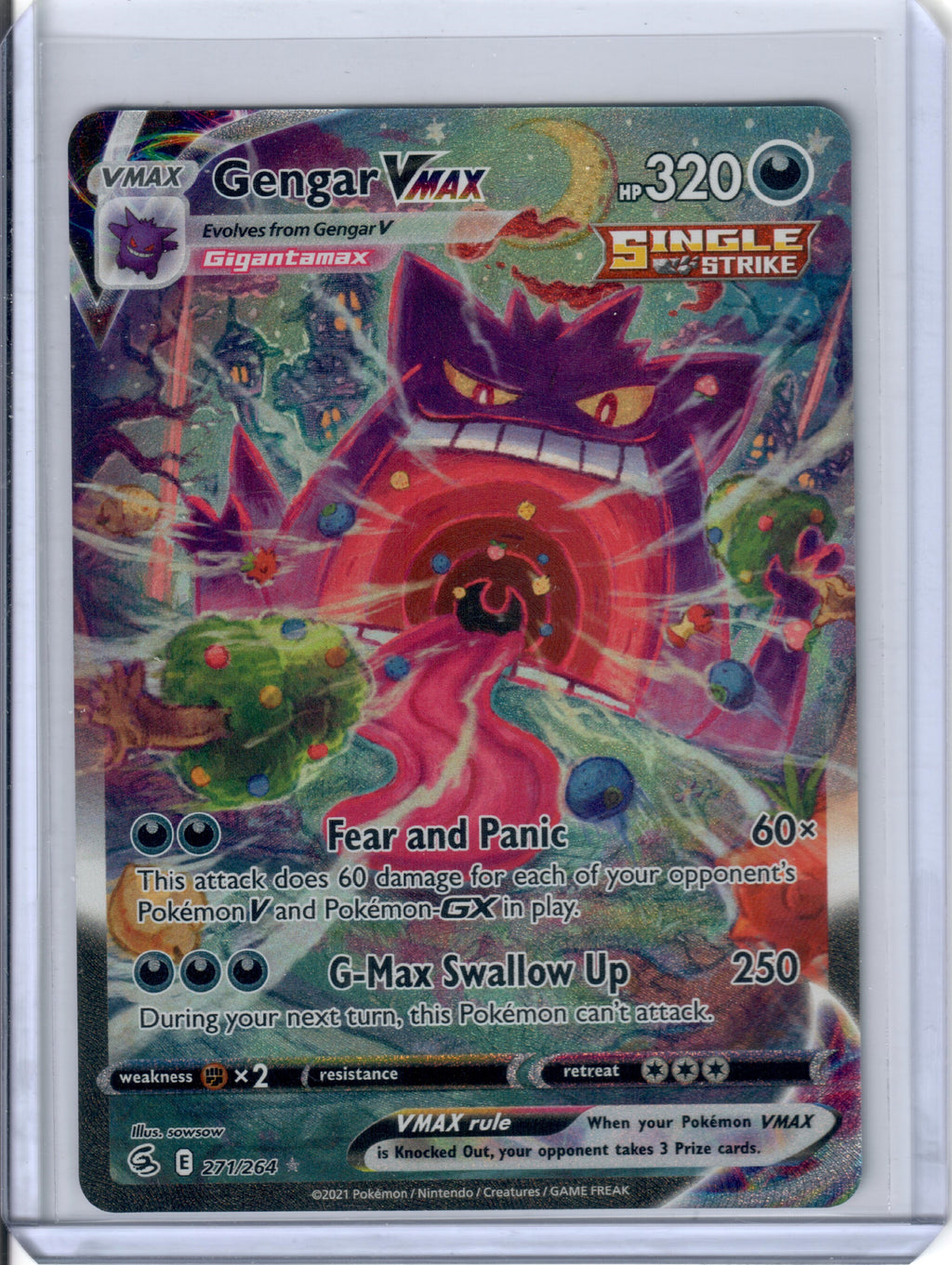 Gengar VMAX (Alternate Art Secret) - SWSH08: Fusion Strike (SWSH08) #271 — Pokemon
