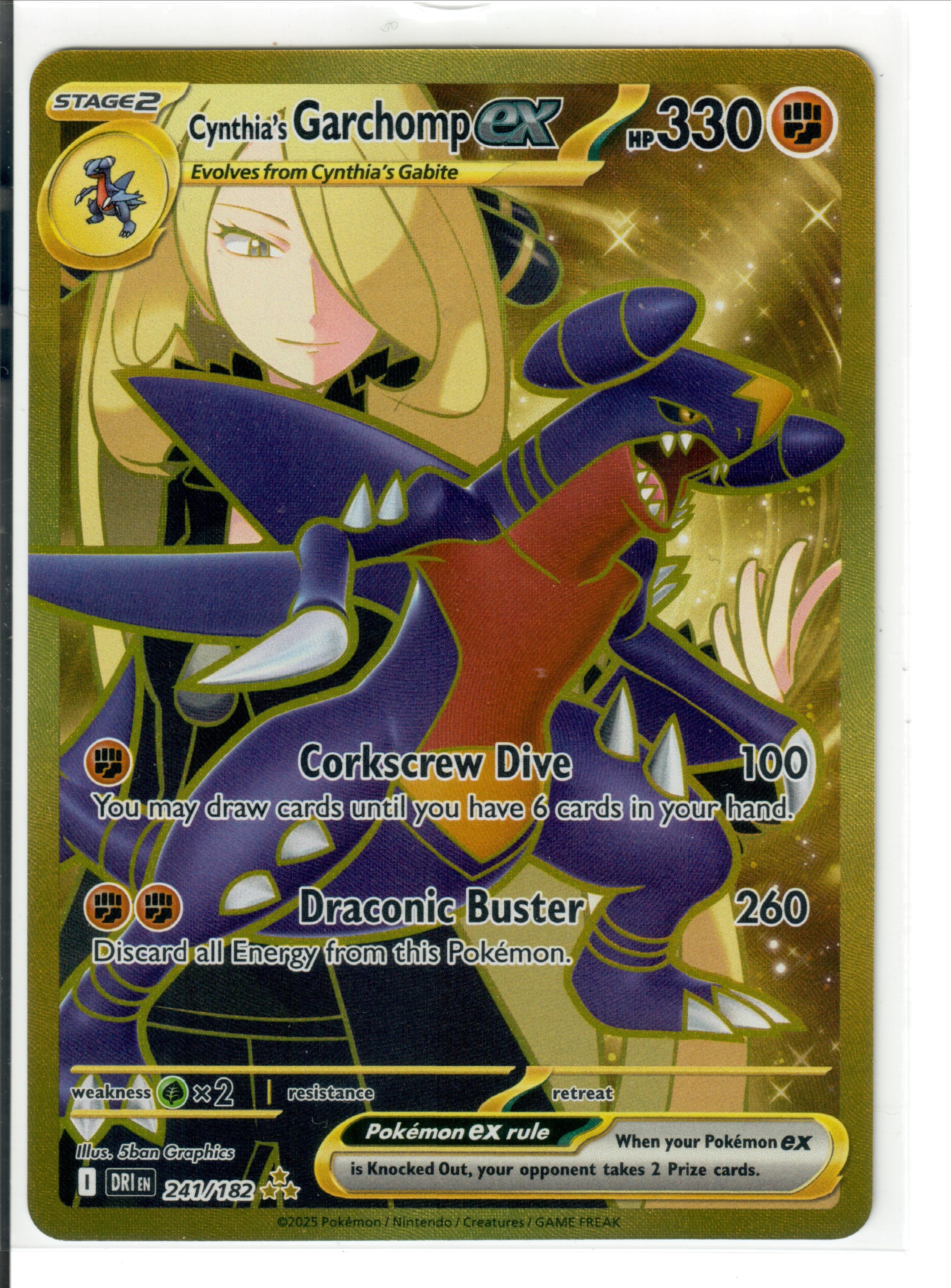 Cynthia's Garchomp ex - 241/182 - SV10: Destined Rivals (DRI) — Pokemon
