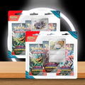 Pokémon TCG Twilight Masquerade three-pack blisters with Snorlax or Revavroom promo; assortment may vary