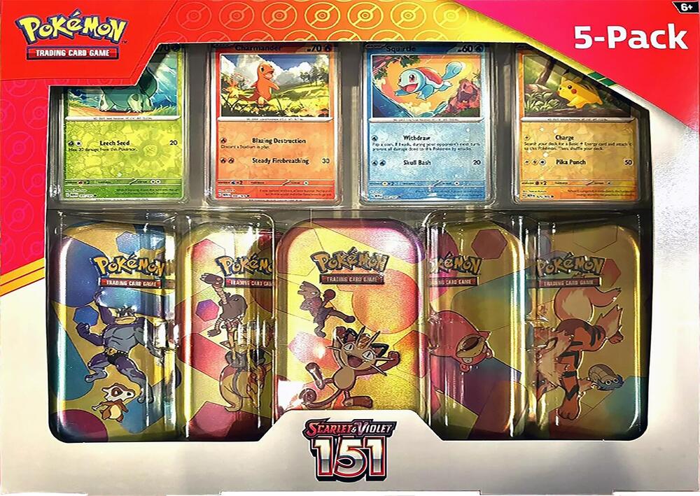 Pokemon Scarlet & Violet 151 Mini Tin 5-pack - Art work may vary