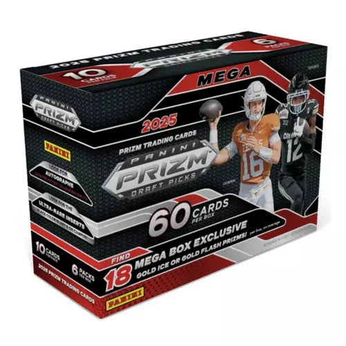 2025 Panini PRIZM Draft Picks College Football Mega Box — Sports Trading Cards