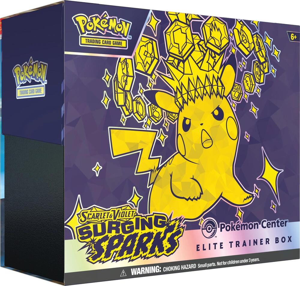 Surging Sparks Pokemon Center Elite Trainer Box (Exclusive) - SV08: Surging Sparks (SSP) — Trading Cards