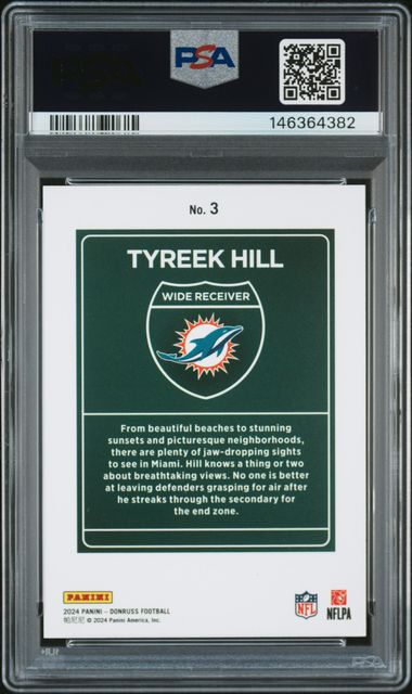 2024 PANINI DONRUSS DOWNTOWN! #3 TYREEK HILL PSA 9