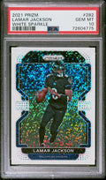 Panini 2021 Prizm Lamar Jackson #282 White Sparkle  PSA 10