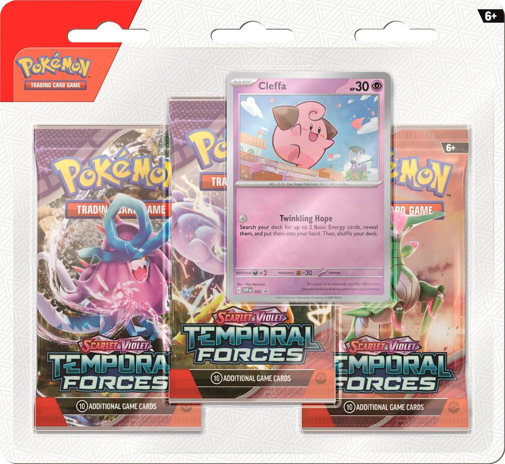 Temporal Forces 3 Pack Blister [Cleffa] - SV05: Temporal Forces (TEF) — Pokemon