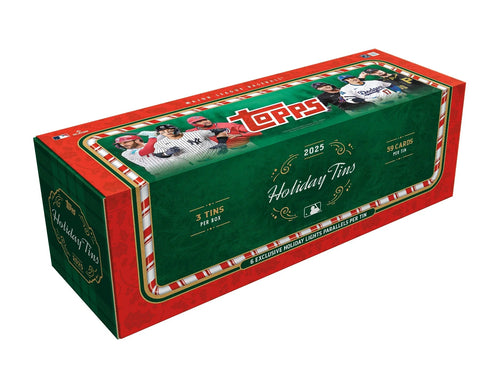 2025 Topps Holiday Baseball Tin Box (3 Count) — Sports Trading Cards