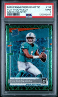 2020 PANINI DONRUSS OPTIC #152 TUA TAGOVAILOA GREEN VELOCITY - PSA 9 — Sports Trading Cards