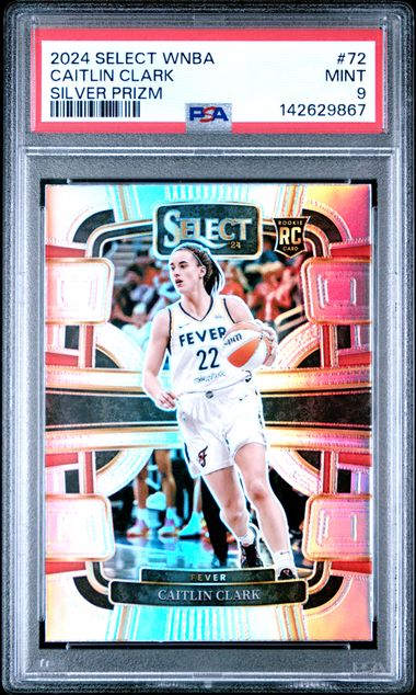 2024 Select WNBA - Caitlin Clark #72 Silver Prizm (RC) PSA 9