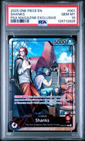 2025 ONE PIECE PROMOS #001 SHANKS PSA MAGAZINE EXCLUSIVE PSA 10 — One Piece Card Game