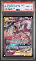 2019 Pokemon Sun & Moon Unified Minds Holo Mewtwo & Mew GX #71 PSA 10