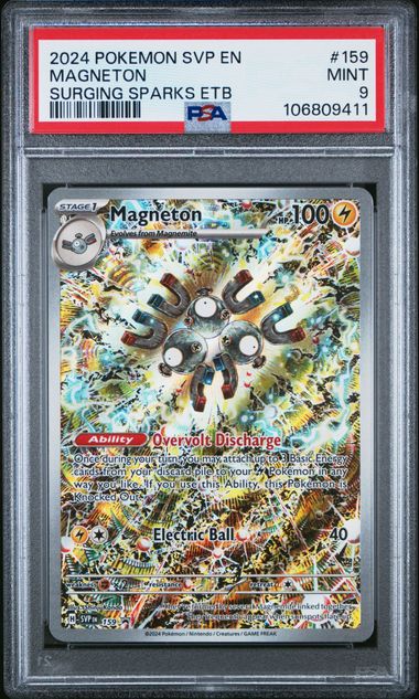 2024 Pokemon Surging Sparks Black Star Promo #159 Magneton PSA 9