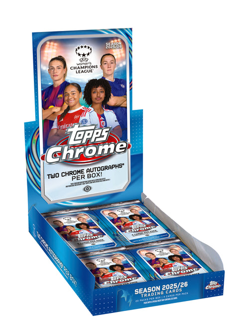 2025/26 Topps Chrome Women's UEFA Champions League Soccer Hobby Box — Sports Trading Cards