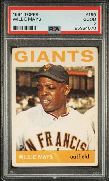 1964 Topps #150 Willie Mays PSA 2