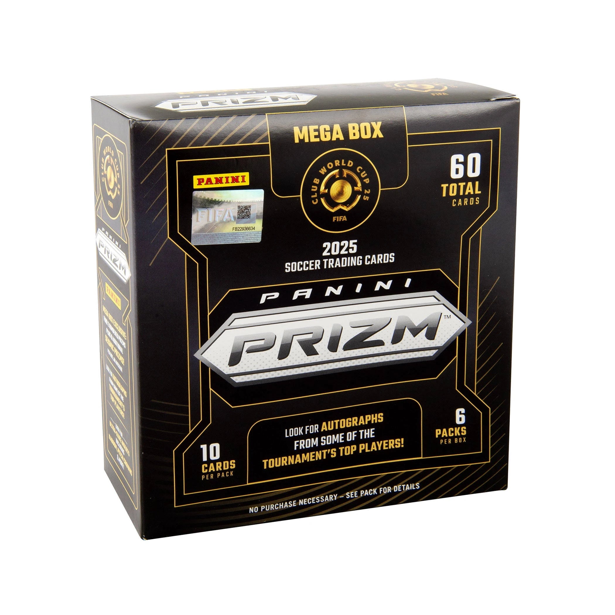 2025 Panini Prizm FIFA Club World Cup Soccer Mega Box — Trading Cards