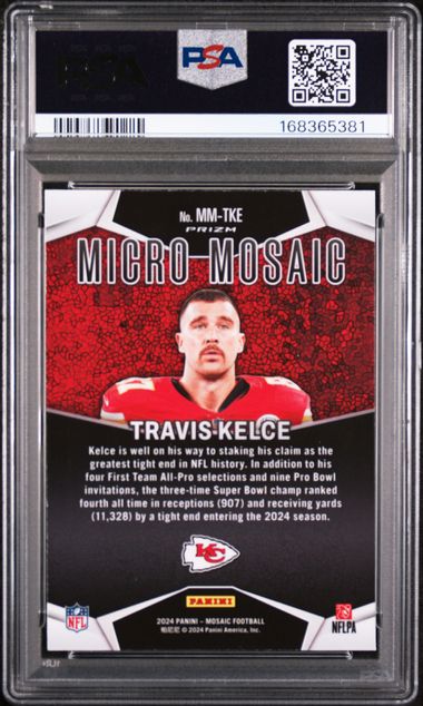 2024 Panini Mosaic - Micro Mosaic Travis Kelce #MM-TKE PSA 10