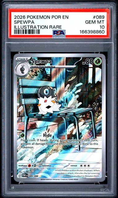 2026 POKEMON POR EN-PERFECT ORDER #089 SPEWPA ILLUSTRATION RARE PSA 10