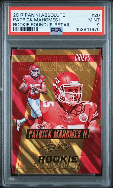 2017 Panini Absolute Rookie Roundup #20 Patrick Mahomes PSA 9