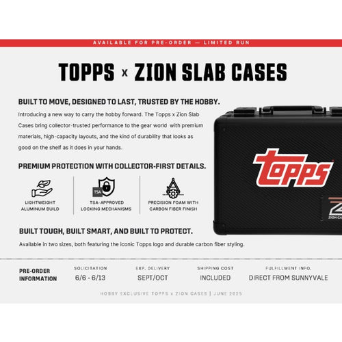 TOPPS X Zion Slab Case X - 3 Rows — Supplies