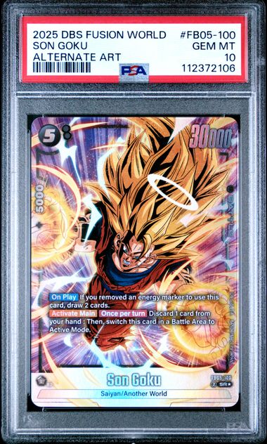 2025 Fusion World Son Goku FB05-100 Alternate Art Foil SR PSA 10